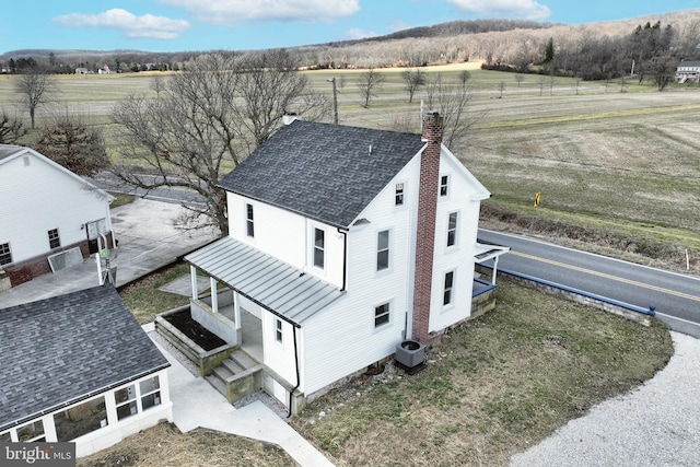 drone / aerial view featuring a rural view