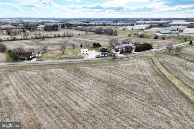 bird's eye view with a rural view