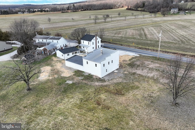 drone / aerial view with a rural view