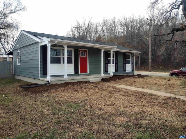 view of front of home with a porch