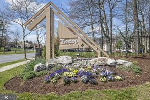 view of community sign