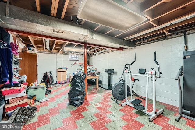 view of workout area