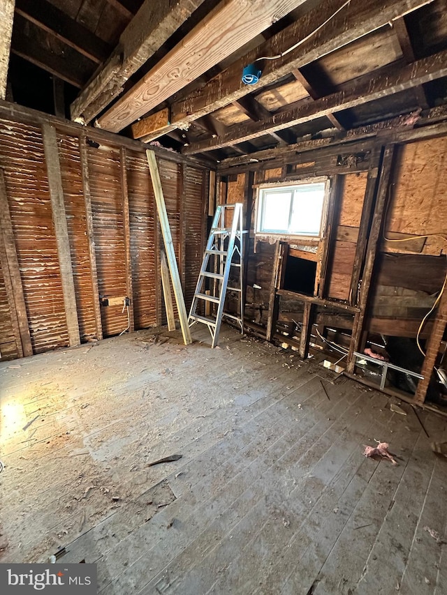 view of attic