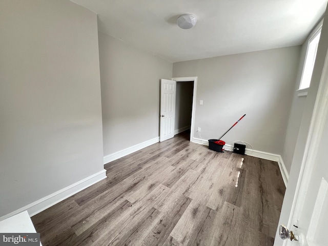 unfurnished room featuring light wood-type flooring