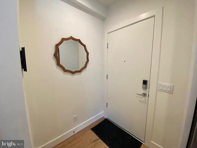 entryway featuring light hardwood / wood-style flooring