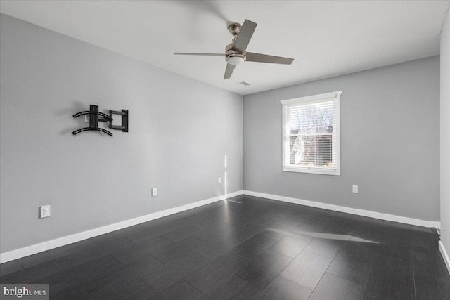 empty room with ceiling fan