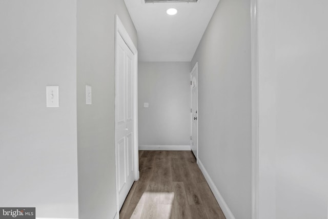 hallway featuring light hardwood / wood-style floors