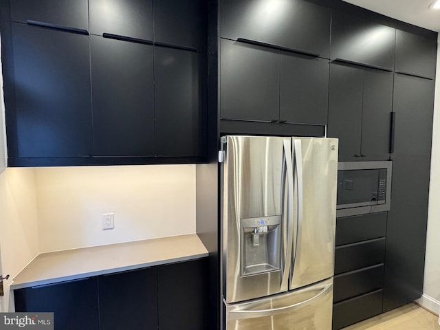 kitchen with appliances with stainless steel finishes