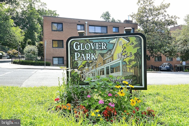 view of community sign