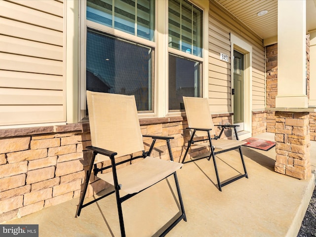 view of patio / terrace featuring covered porch