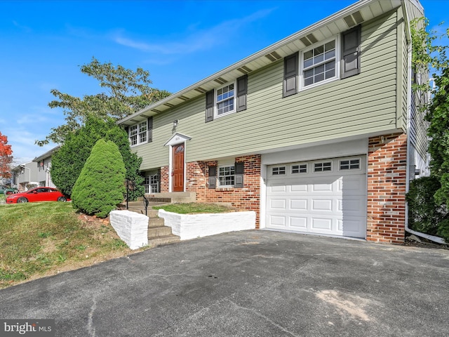 split foyer home with a garage