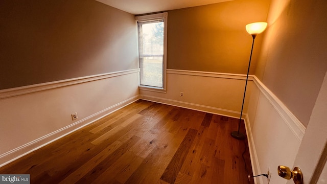 empty room featuring wood-type flooring