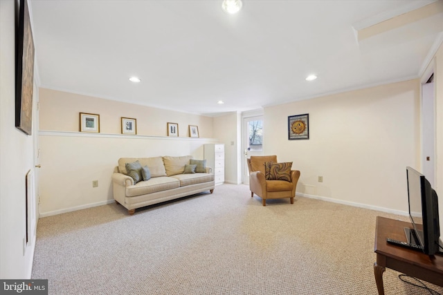 view of carpeted living room