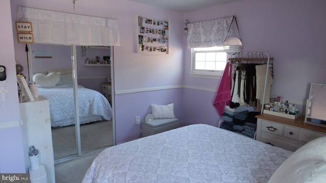 bedroom with a closet