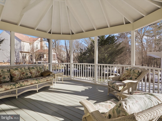 deck featuring an outdoor hangout area