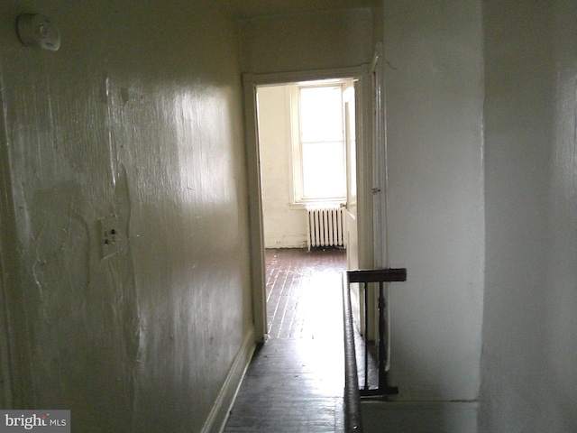 hall with radiator heating unit