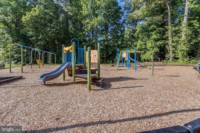 view of jungle gym