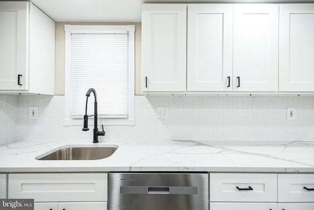 kitchen with white cabinetry