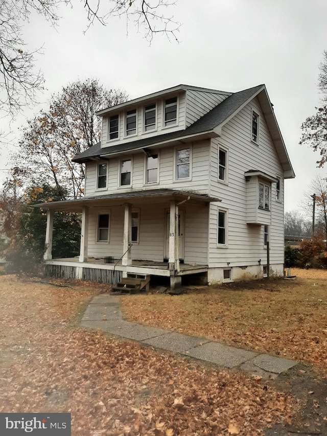 view of front of house featuring covered porch