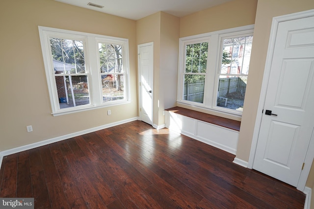 interior space featuring dark hardwood / wood-style flooring