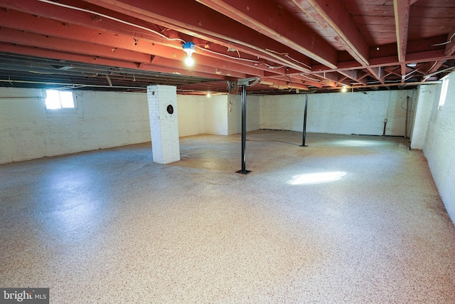 view of basement