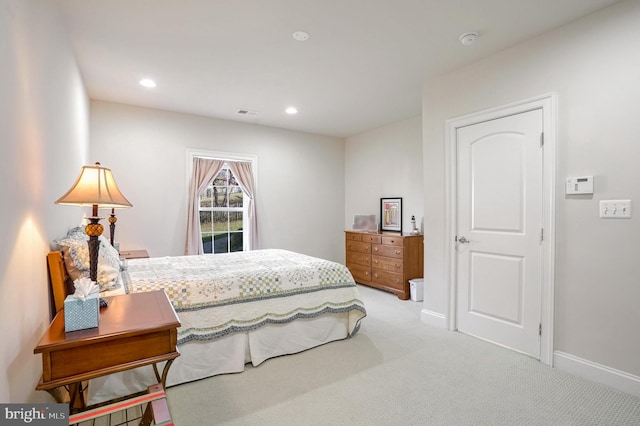 view of carpeted bedroom