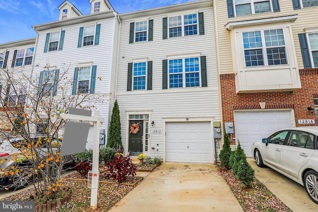 view of property with a garage