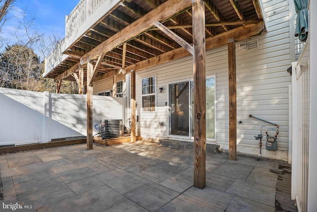 view of patio featuring cooling unit