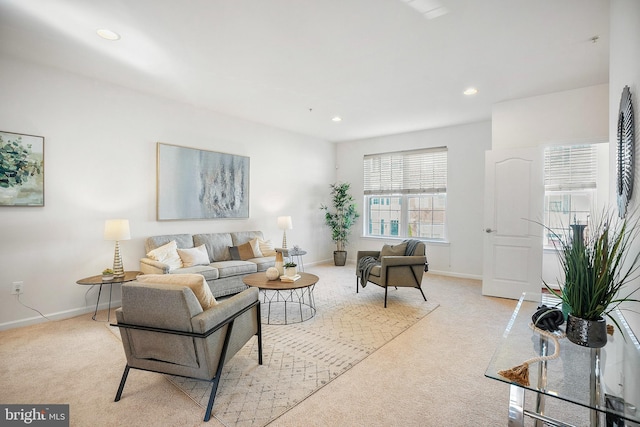 view of carpeted living room