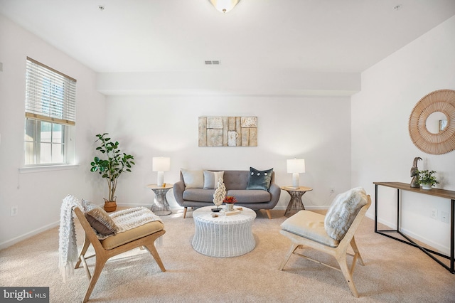 view of carpeted living room