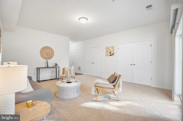 view of carpeted living room