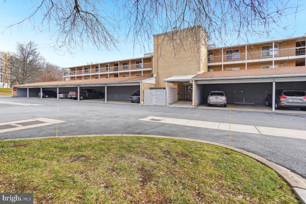 view of parking / parking lot