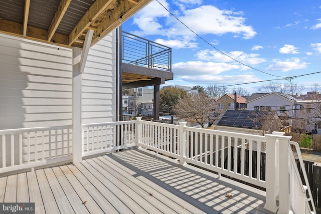 deck featuring a residential view