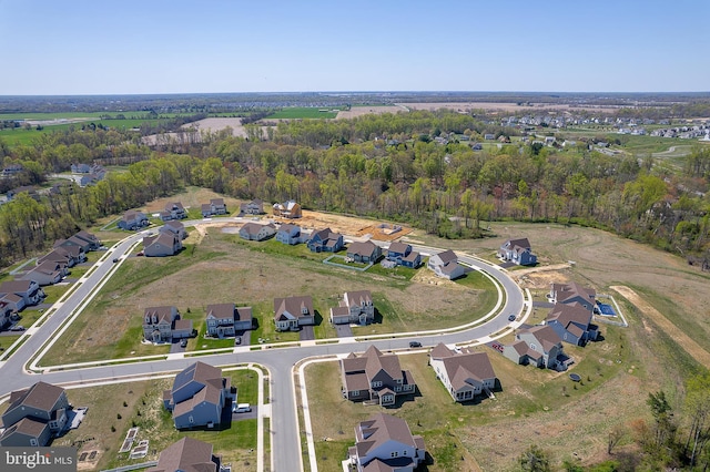 aerial view featuring a residential view