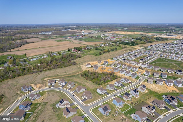 aerial view featuring a residential view
