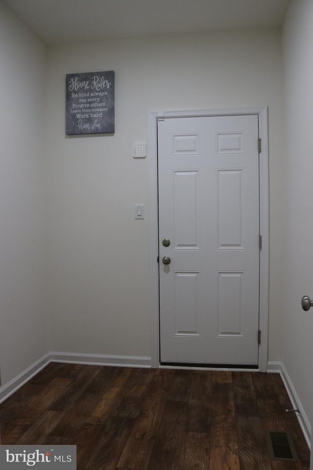 entryway featuring dark hardwood / wood-style flooring