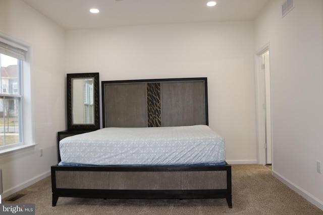 bedroom with carpet floors