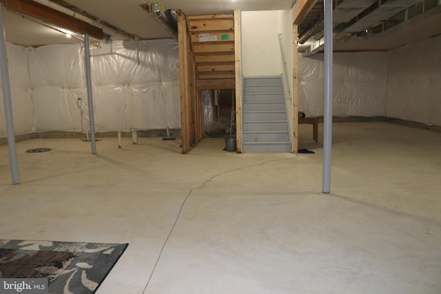 view of basement