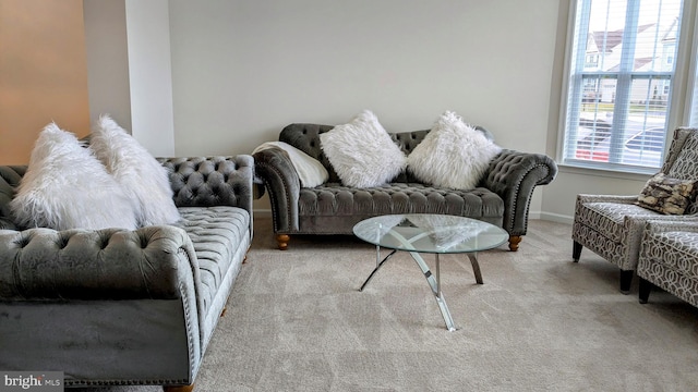 view of carpeted living room