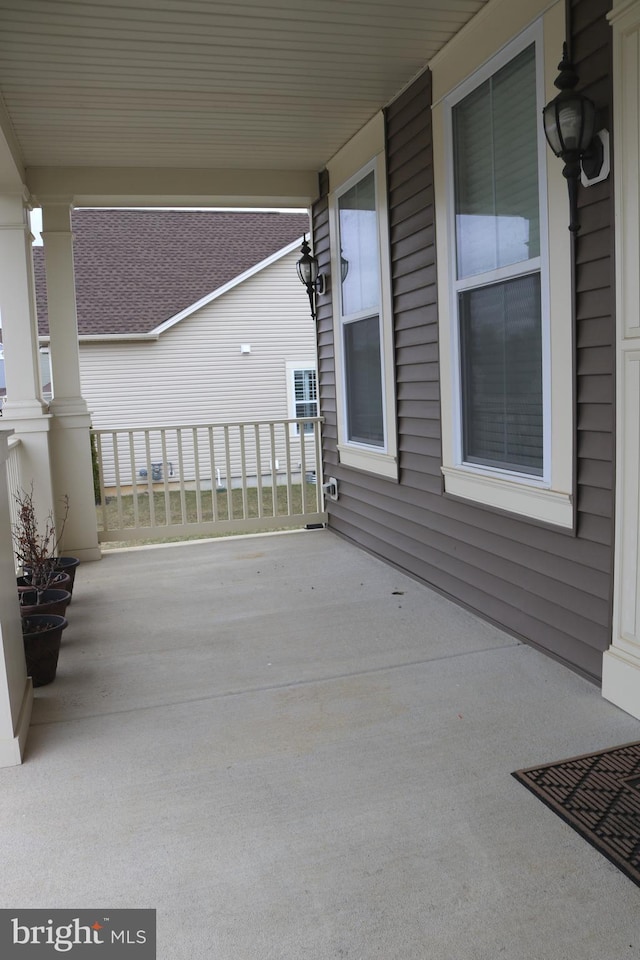 view of patio with covered porch