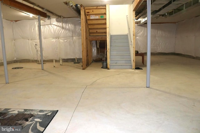 view of basement