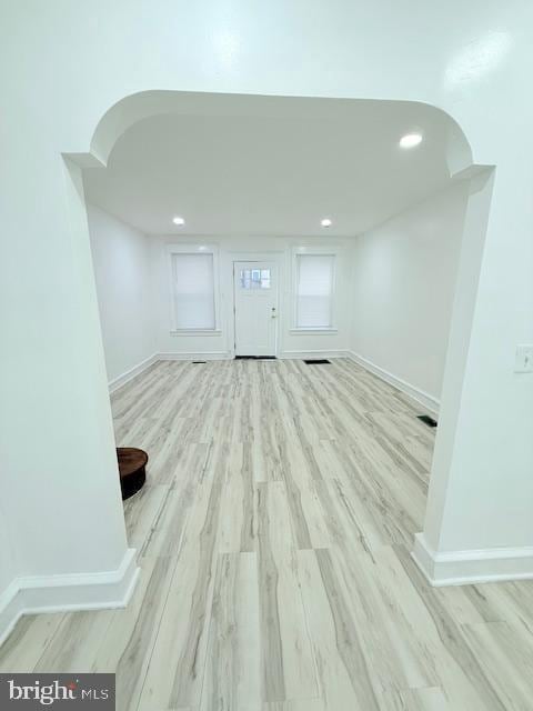 interior space featuring light hardwood / wood-style floors