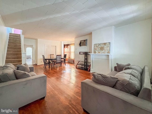 living room featuring hardwood / wood-style floors