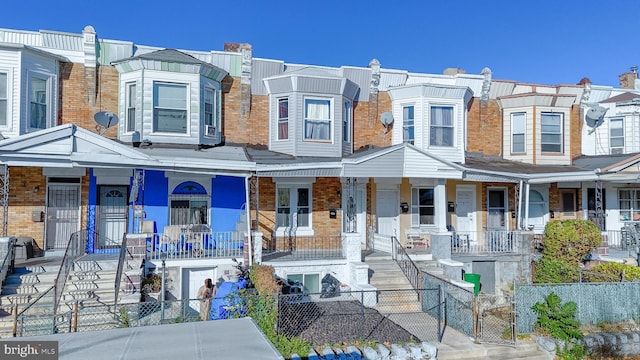 multi unit property with covered porch