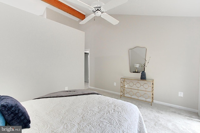 5284 Davis Ford Rd, Woodbridge, VA 22192 - bedroom with light carpet, lofted ceiling, baseboards, and a ceiling fan