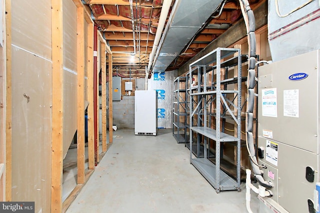 5284 Davis Ford Rd, Woodbridge, VA 22192 - unfinished basement with electric panel and heating unit