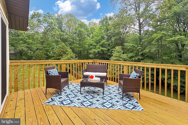 5284 Davis Ford Rd, Woodbridge, VA 22192 - wooden deck featuring an outdoor living space