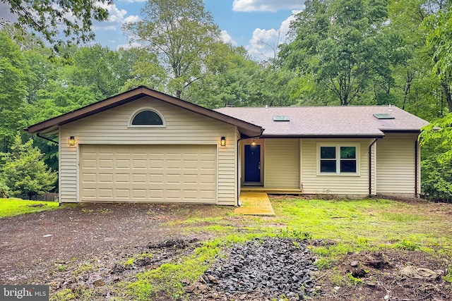 5284 Davis Ford Rd, Woodbridge, VA 22192 - ranch-style house featuring driveway, a garage, and a shingled roof