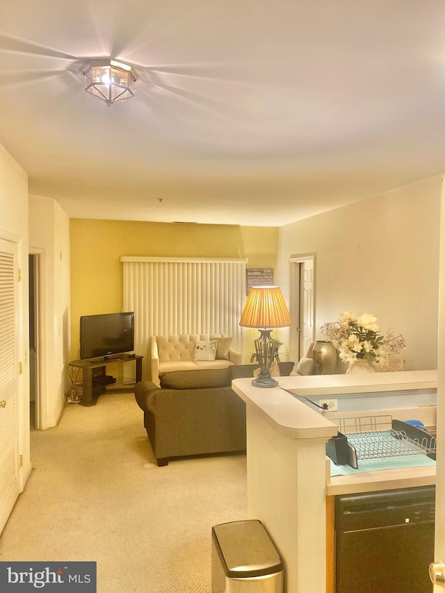 view of carpeted living room