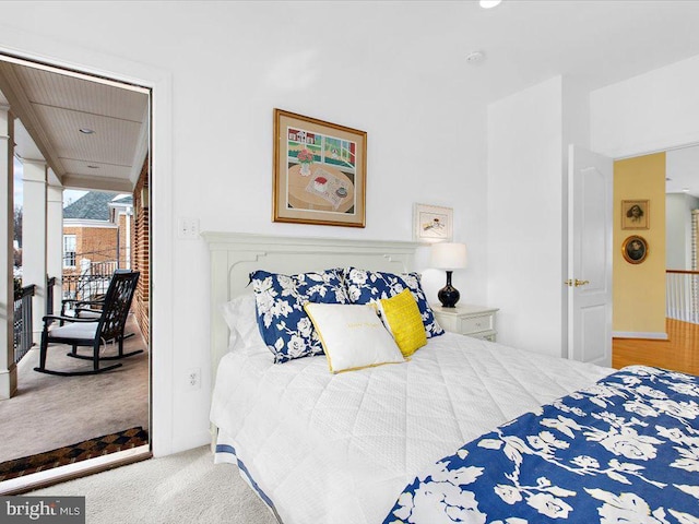 view of carpeted bedroom